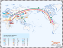 Mütterliche Migrations-Weltkarte