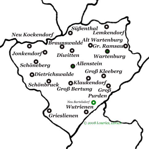 Kirchspiele des Landkreises Allenstein