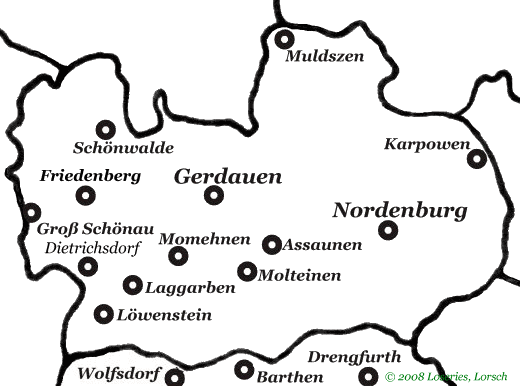 Kirchspiele des Landkreises Gerdauen