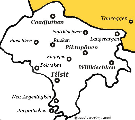 Kirchspiele des Landkreises Tilsit