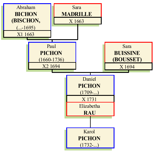 Stammbaum von Daniel Pichon